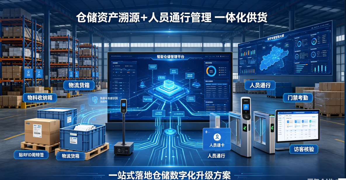 仓储流转数字化升级，广东鑫业智能标签专属模切标签适配周转箱